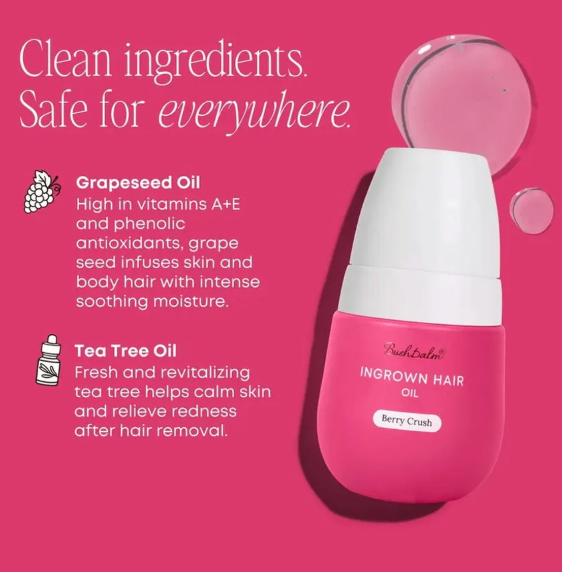 Bushbalm Berry Crush Ingrown Hair Oil (30ml)