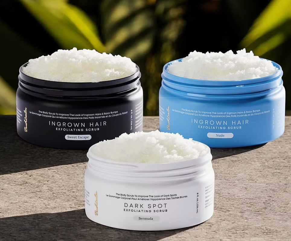 Bushbalm Nude Exfoliating Scrub for Ingrown Hair & Smooth Skin (8 oz / 236 ml)