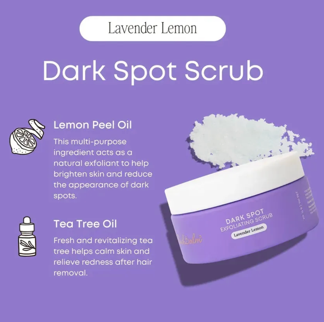Bushbalm Lavender Lemon Exfoliating Scrub Dark Spot (8oz/236ml)