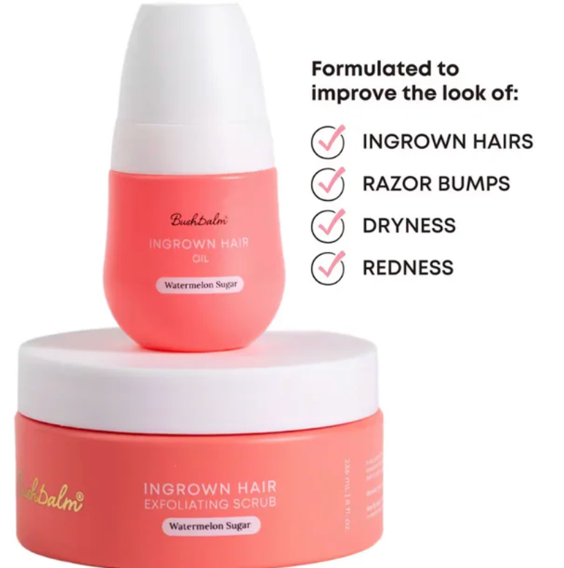 Bushbalm Watermelon Sugar Ingrown Hair Exfoliating Scrub (8oz/236ml)