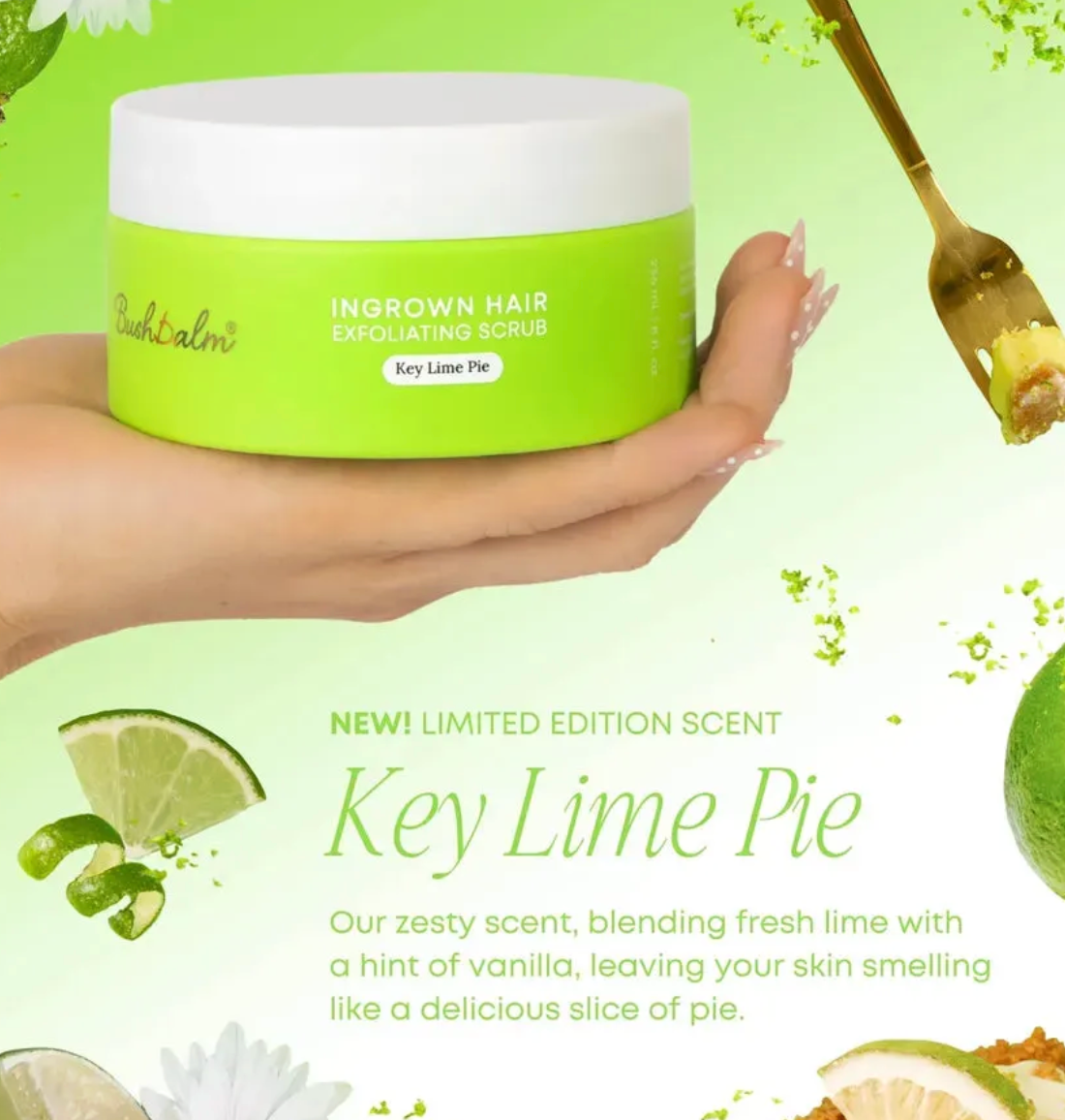 Bushbalm Key Lime Pie Ingrown Hair Scrub – Limited Edition